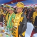 Asisten III Bidang Administrasi Umum Sekretariat Daerah Konut, Drs. La Ondjo, M.Si, saat menghadiri HUT Kota Baubau. Foto: ist/kendarinesi