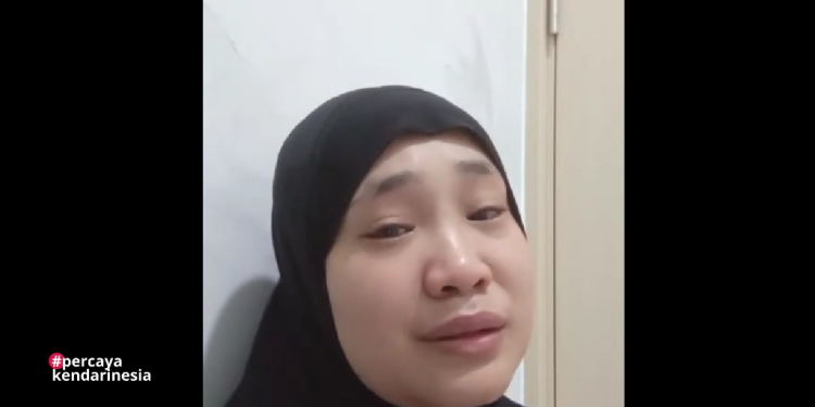 Eka Arwanti, TKW asal Indonesia, Konawe, Diduga jadi korban kekerasan oleh majikannya di Oman. Foto: Dok tangkapan layar video istimewa/kendarinesia