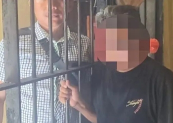 Oknum ASN berinisial JH resmi ditahan di Mapolres Buton atas kasus pencabulan anak. Foto: Dok. Polres Buton/kendarinesia